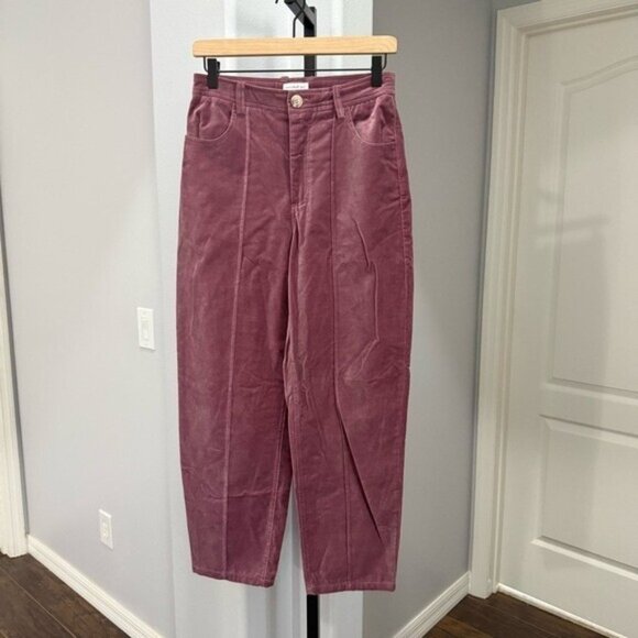 Current Air Pants - Current Air World Pant Womens Barrel Pink Purple corduroy Pants Size XS Velvet